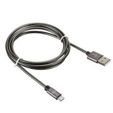 Кабель Digma MICROUSB-1.2M-BRAIDED-G USB (m)-micro USB (m) Темно серый 1,2м