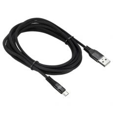 Кабель Digma MICROUSB-3M-BRAIDED-BLK USB (m)-micro USB (m) черный 3м