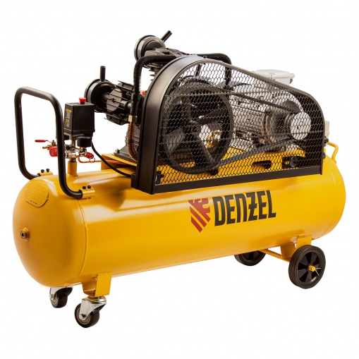 Компрессор Denzel BCW3000-T/100, ременный привод, 3.0 кВт, 100 литров, 520 л/мин