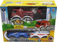 Машинка на радиоуправлении 1TOY Т55336 3 в 1 Полиция Скорая Водомет